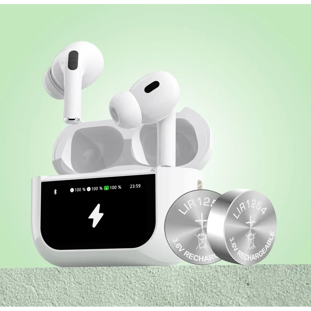 Wholesale TWS Dudao U19 Bluetooth 5.3 wireless in-ear headphones with LED display white - DDA351 - {ean13} - Hurt