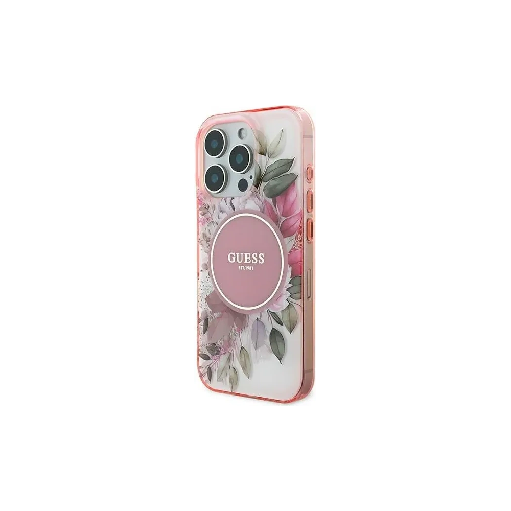 Hurtownia GSM - Guess GUHMP16LHFWBDCEP Apple iPhone 16 Pro hardcase IML Floare & Cercul Tonal MagSafe roz - GUE3630 - {ean13} - Hurt