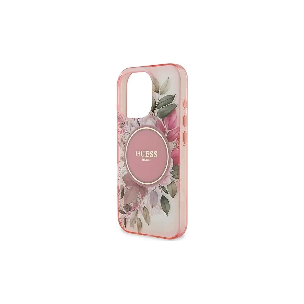 Hurtownia GSM - Guess GUHMP16LHFWBDCEP Apple iPhone 16 Pro hardcase IML Floare & Cercul Tonal MagSafe roz - GUE3630 - {ean13} - Hurt