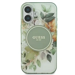 Wholesale Guess GUHMP16MHFWBDCEN Apple iPhone 16 Plus hardcase IML Flower & Tonal Circle MagSafe green - GUE3631 - {ean13} - Hurt