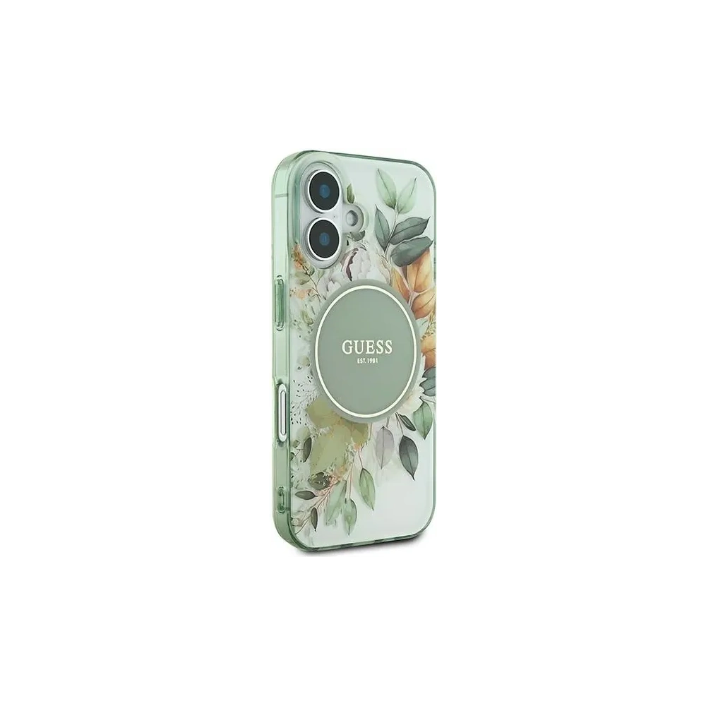 Hurtownia GSM - Guess GUHMP16MHFWBDCEN Apple iPhone 16 Plus kemény tok IML Virág & Tonális Kör MagSafe zöld - GUE3631 - {ean13} - Hurt