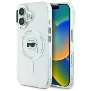 Hurtownia GSM - Karl Lagerfeld KLHMP16MHLSKIH Apple iPhone 16 Plus kemény tok IML Metal Karl Head MagSafe fehér - KLD21733 - {ean13} - Hurt