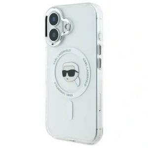 Hurtownia GSM - Karl Lagerfeld KLHMP16MHLSKIH Apple iPhone 16 Plus kemény tok IML Metal Karl Head MagSafe fehér - KLD21733 - {ean13} - Hurt