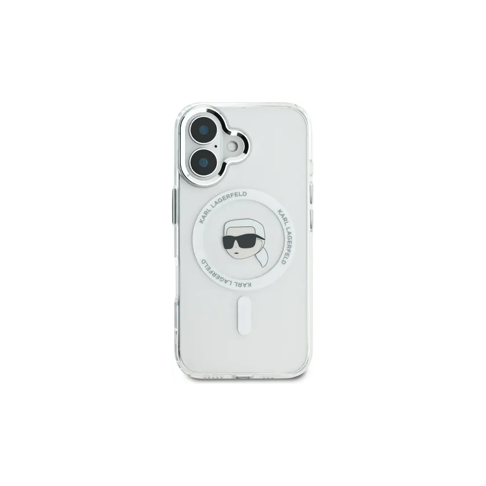 Hurtownia GSM - Karl Lagerfeld KLHMP16MHLSKIH Apple iPhone 16 Plus hardcase IML Metal Karl Head MagSafe alb - KLD21733 - {ean13} - Hurt
