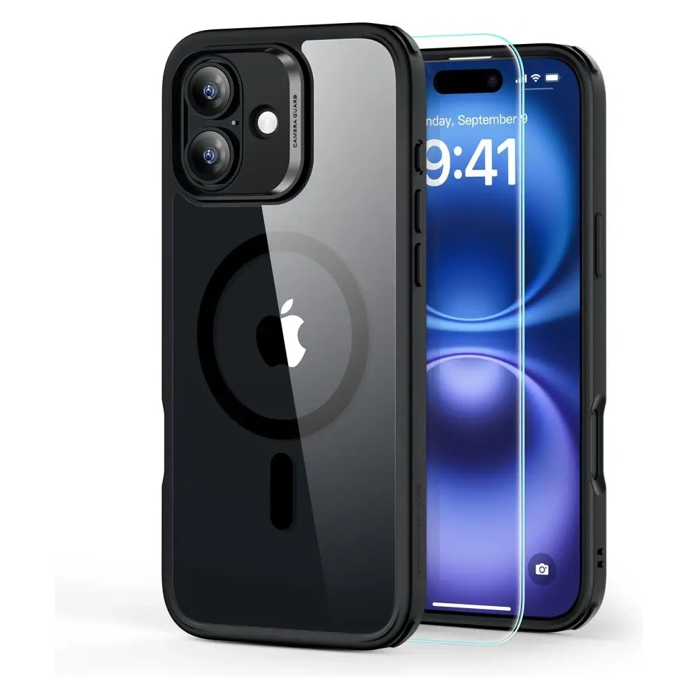 Hurtownia GSM - ESR Classic Hybrid Halolock MagSafe & Sticlă Temperată Apple iPhone 16 Clar/negru - ESR849 - {ean13} - Hurt