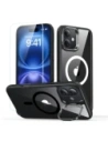 ESR Classic Hybrid Kickstand Halolock MagSafe & gehärtetes Glas Apple iPhone 16 Klar/schwarz
