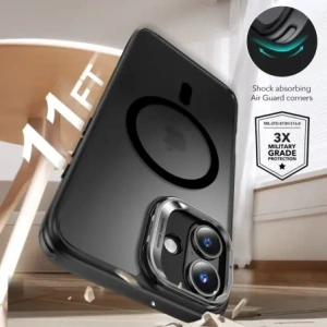 Hurtownia GSM - ESR Suport Clasic Hibrid Halolock MagSafe & Sticlă Temperată Apple iPhone 16 Negru Înghețat - ESR851 - {ean13} - Hurt