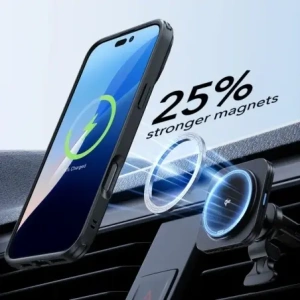 ESR Classic Hybrid Kickstand Halolock MagSafe & Tempered Glass Apple iPhone 16 Frosted Black