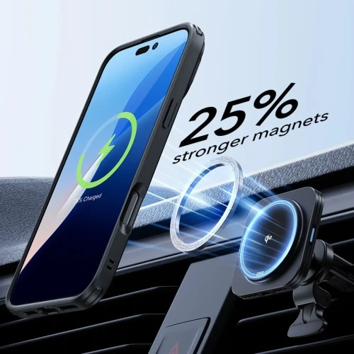 Zestaw ESR Classic Hybrid Kickstand Halolock MagSafe & Tempered Glass Apple iPhone 16 Frosted Black