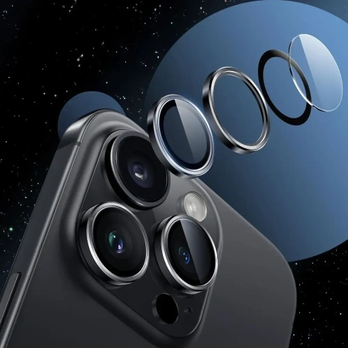 Szkło na obiektyw aparatu Hofi Camring Pro+ Apple iPhone 16 Pro / 16 Pro Max Desert Titanium