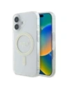 Guess GUHMP16SHFGERET Apple iPhone 16 hardcase IML Glitter Circle MagSafe transparent