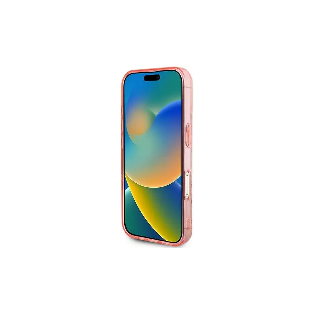 Hurtownia GSM - Guess GUHMP16SHFWBDCEP Apple iPhone 16 hardcase IML Floare & Cerc Tonal MagSafe roz - GUE3635 - {ean13} - Hurt