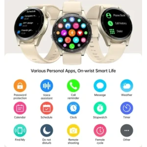 Hurtownia GSM - Smartwatch Joyroom Classic Series JR-FC2 IP68 złoty - JYR1030 - {ean13} - Hurt
