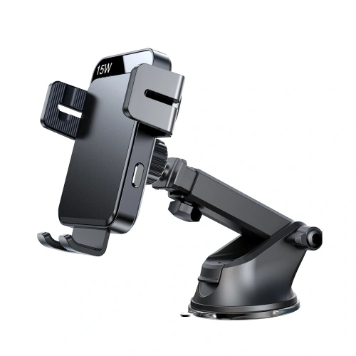 Uchwyt samochodowy na deskę rozdzielczą z ładowarką indukcyjną 15W Joyroom JR-ZS219 czarny