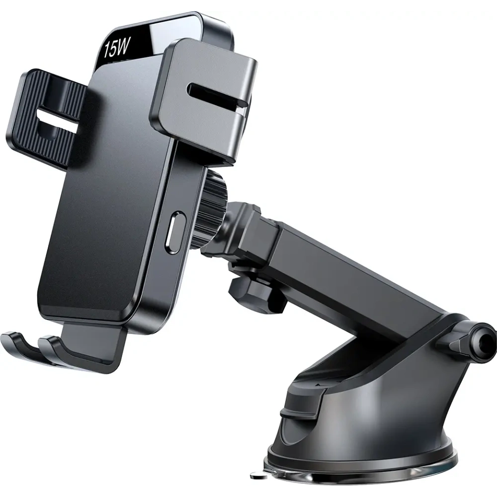 Wholesale Joyroom JR-ZS219 car dashboard mount with 15W inductive charger black - JYR1037 - {ean13} - Hurt