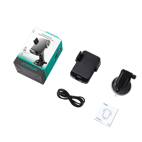 Uchwyt samochodowy na deskę rozdzielczą z ładowarką indukcyjną 15W Joyroom JR-ZS219 czarny