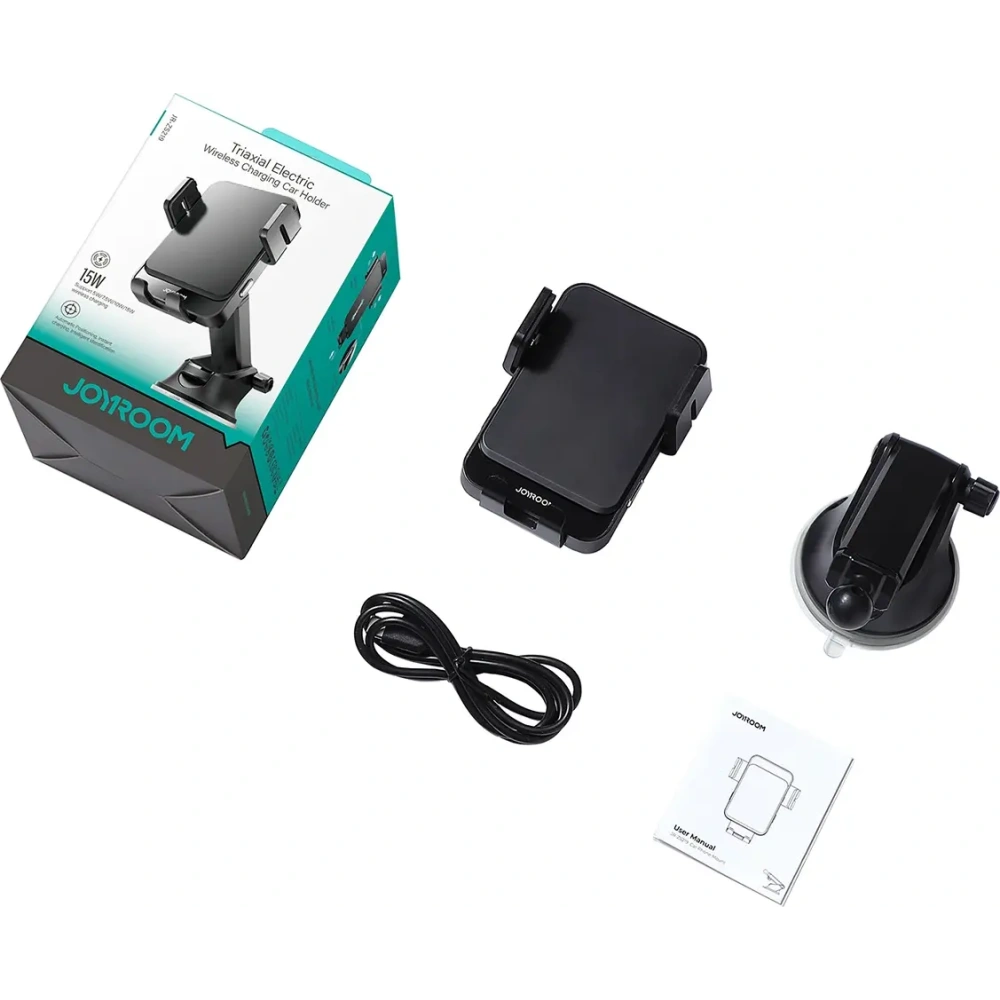 Wholesale Joyroom JR-ZS219 car dashboard mount with 15W inductive charger black - JYR1037 - {ean13} - Hurt