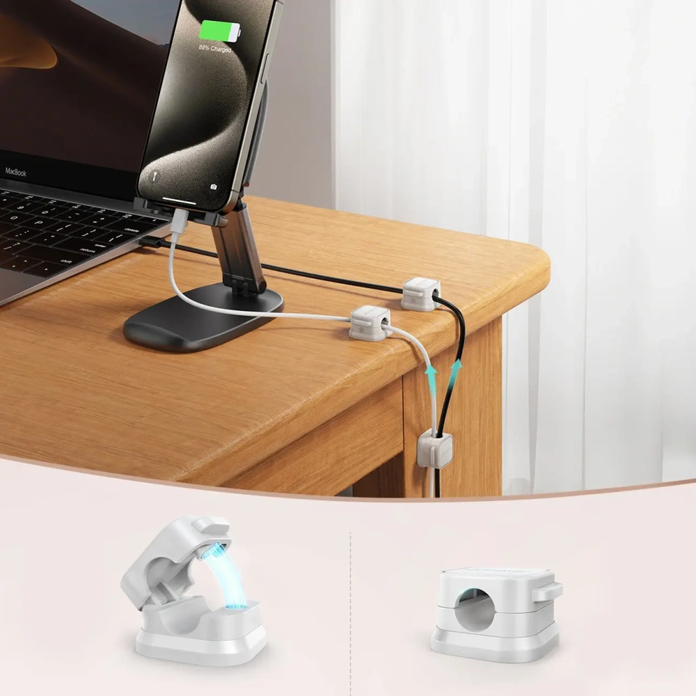 Wholesale Joyroom cable organiser JR-ZS368 magnetic white (6 pcs.) - JYR1041 - {ean13} - Hurt