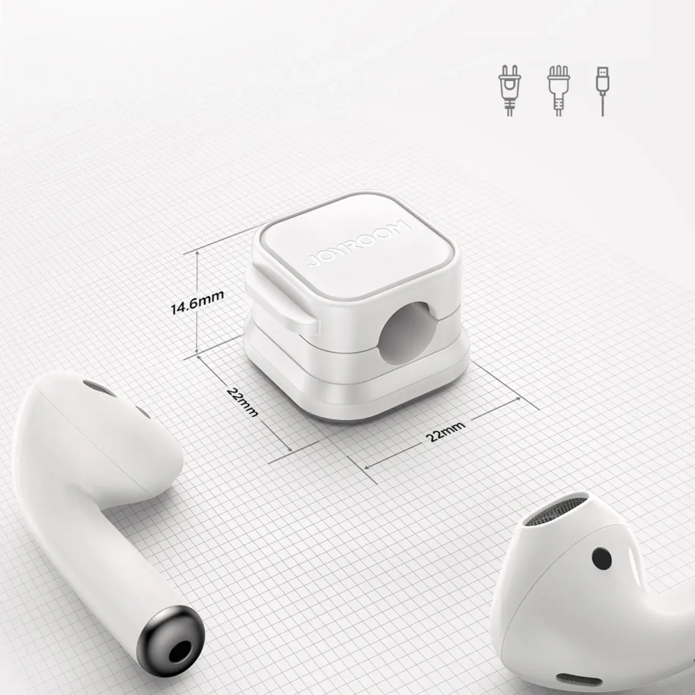 Wholesale Joyroom cable organiser JR-ZS368 magnetic white (6 pcs.) - JYR1041 - {ean13} - Hurt