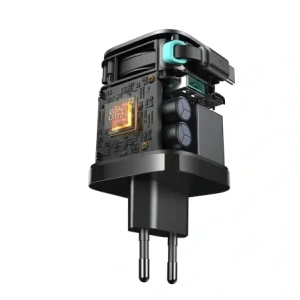 Hurtownia GSM - Joyroom JR-TCL02 GaN falitöltő 65W USB-A, USB-C beépített USB-C kábellel fekete - JYR1042 - {ean13} - Hurt