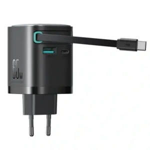 Hurtownia GSM - Joyroom JR-TCL02 GaN falitöltő 65W USB-A, USB-C beépített USB-C kábellel fekete - JYR1042 - {ean13} - Hurt