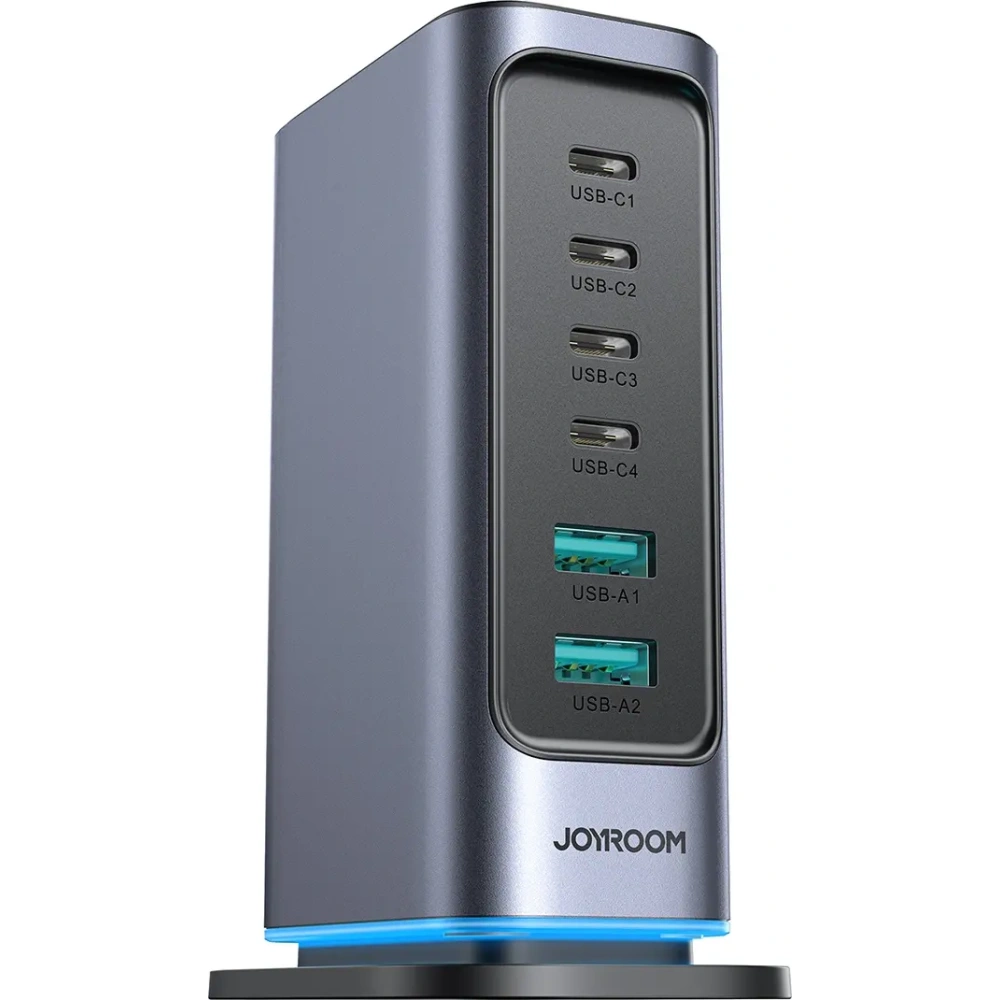 Hurtownia GSM - Joyroom JR-TCM02 GaN falitöltő többportos 65W 2xUSB-A, 4xUSB-C sötétszürke - JYR1043 - {ean13} - Hurt