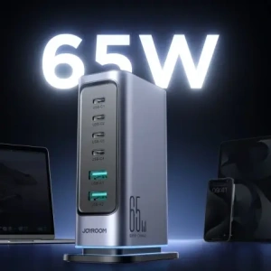 Hurtownia GSM - Joyroom JR-TCM02 GaN falitöltő többportos 65W 2xUSB-A, 4xUSB-C sötétszürke - JYR1043 - {ean13} - Hurt