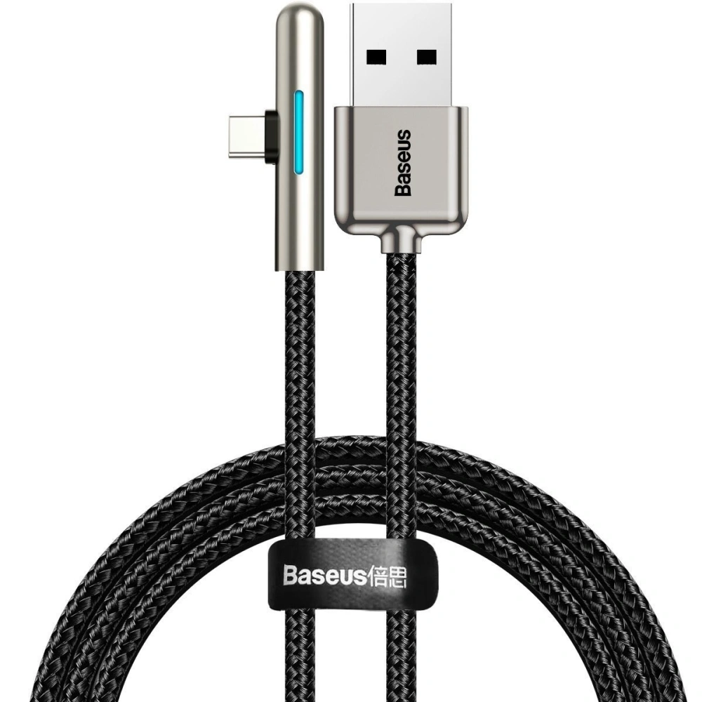 Hurtownia GSM - Kabel kątowy płaski USB-C Baseus Iridescent, Huawei SuperCharge, 40W, 0,5 m (czarny) - BSU1119BLK - {ean13} - Hurt