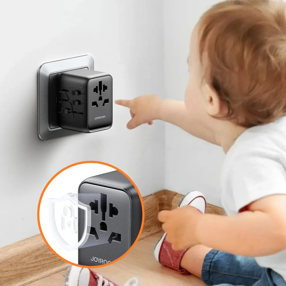 Hurtownia GSM - Joyroom JR-TCW01 utazási adapter 17W EU / US / UK / JP / AU / CN fekete - JYR1044 - {ean13} - Hurt