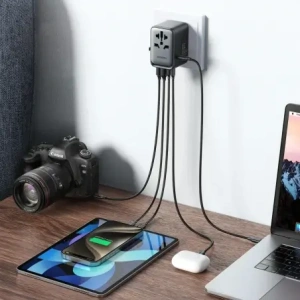 Hurtownia GSM - Joyroom JR-TCW02 utazási adapter 65W EU / US / JP / AU / UK / CN fekete - JYR1045 - {ean13} - Hurt