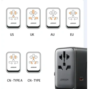 Hurtownia GSM - Joyroom JR-TCW02 utazási adapter 65W EU / US / JP / AU / UK / CN fekete - JYR1045 - {ean13} - Hurt