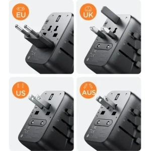 Hurtownia GSM - Joyroom JR-TCW02 utazási adapter 65W EU / US / JP / AU / UK / CN fekete - JYR1045 - {ean13} - Hurt