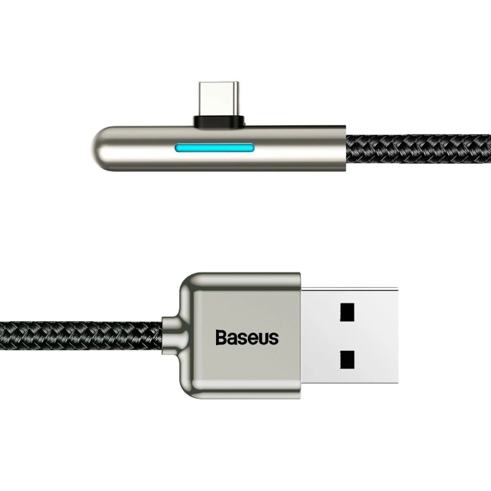 Hurtownia GSM - Kabel kątowy płaski USB-C Baseus Iridescent, Huawei SuperCharge, 40W, 0,5 m (czarny) - BSU1119BLK - {ean13} - Hurt