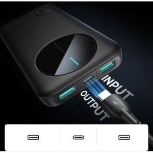 Hurtownia GSM - Joyroom JR-PBF12 powerbank 10000mAh 12W 2.4A 2xUSB-A, USB-C fekete - JYR1046 - {ean13} - Hurt