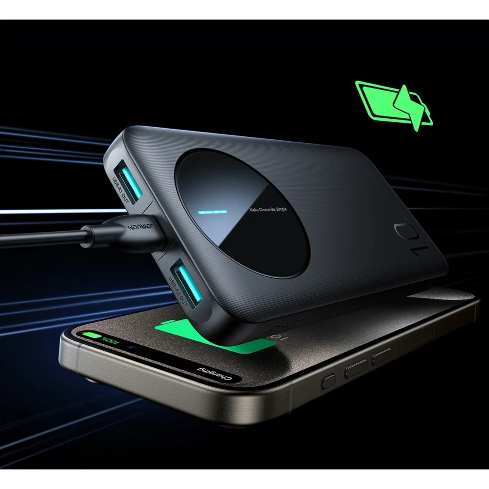 Hurtownia GSM - Powerbank Joyroom JR-PBF12 10000mAh 12W 2.4A 2xUSB-A, USB-C černý - JYR1046 - {ean13} - Hurt