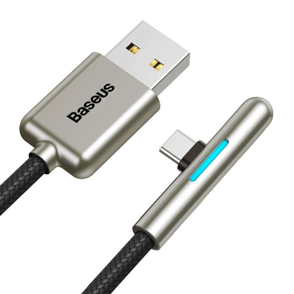 Hurtownia GSM - Kabel kątowy płaski USB-C Baseus Iridescent, Huawei SuperCharge, 40W, 0,5 m (czarny) - BSU1119BLK - {ean13} - Hurt