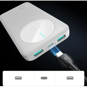 Hurtownia GSM - Joyroom JR-PBF12 powerbank 10000mAh 12W 2.4A 2xUSB-A, USB-C fehér - JYR1047 - {ean13} - Hurt