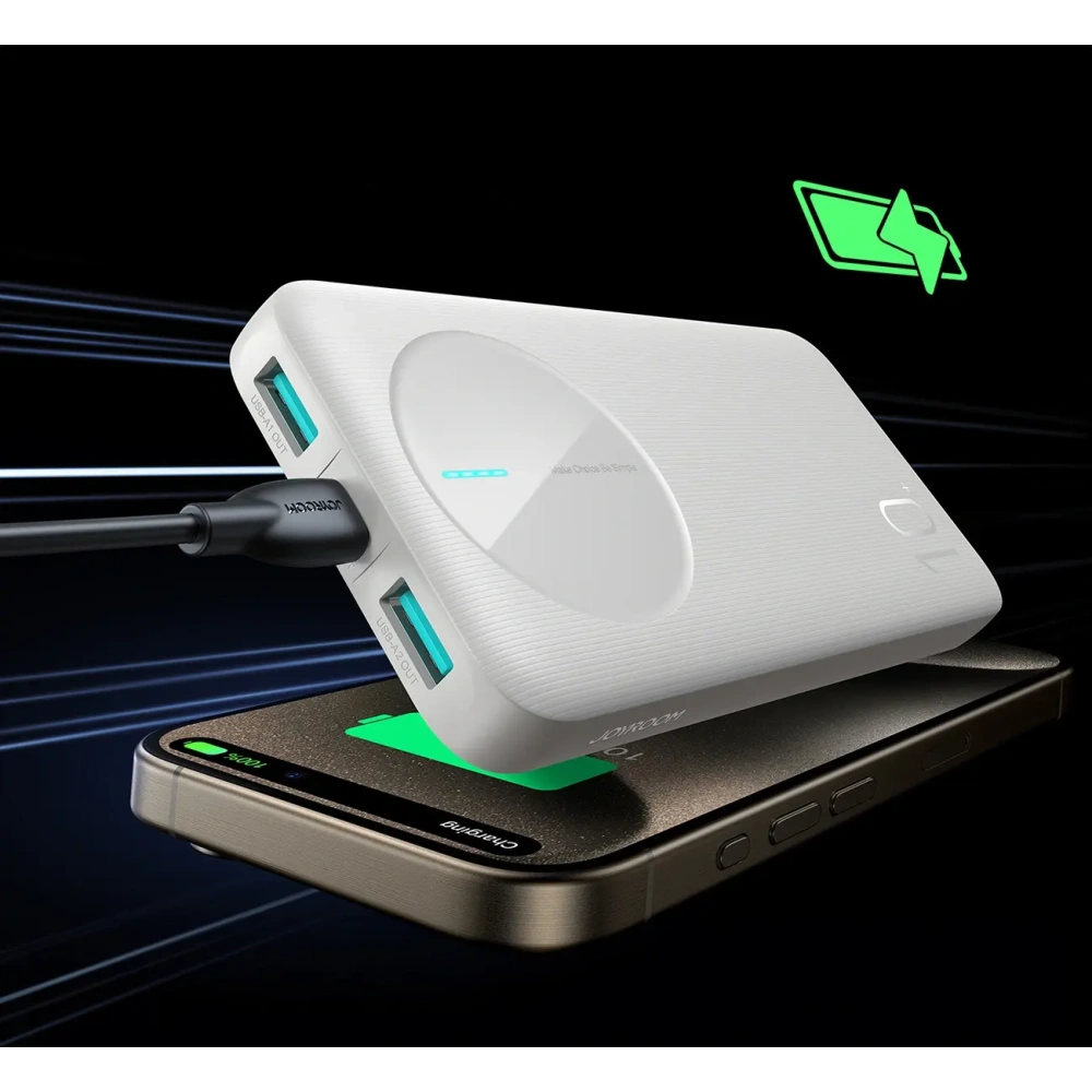 Hurtownia GSM - Joyroom JR-PBF12 powerbank 10000mAh 12W 2.4A 2xUSB-A, USB-C alb - JYR1047 - {ean13} - Hurt