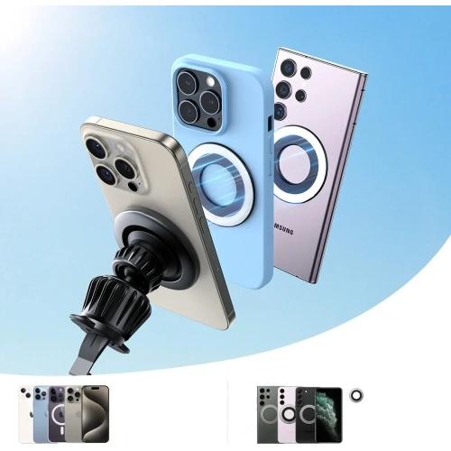 Magnetyczny uchwyt samochodowy do kratki Joyroom JR-ZS406 czarny