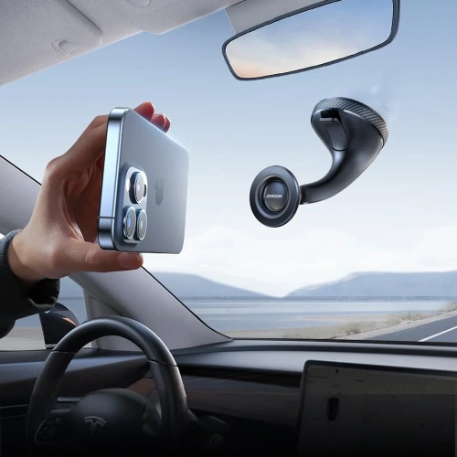 Magnetyczny uchwyt samochodowy na szybę / na kokpit Joyroom JR-ZS406 czarny