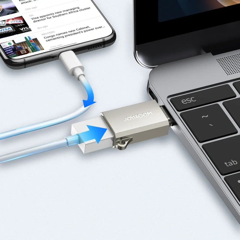 Hurtownia GSM - Joyroom S-H151 adapter USB-C (hím) / USB-A (női) ezüst - JYR1052 - {ean13} - Hurt