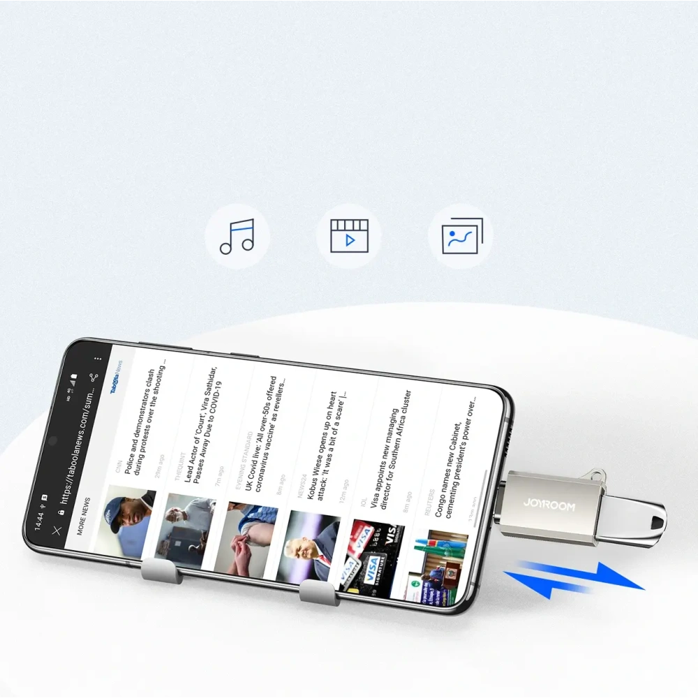 Hurtownia GSM - Joyroom S-H151 adapter USB-C (hím) / USB-A (női) ezüst - JYR1052 - {ean13} - Hurt
