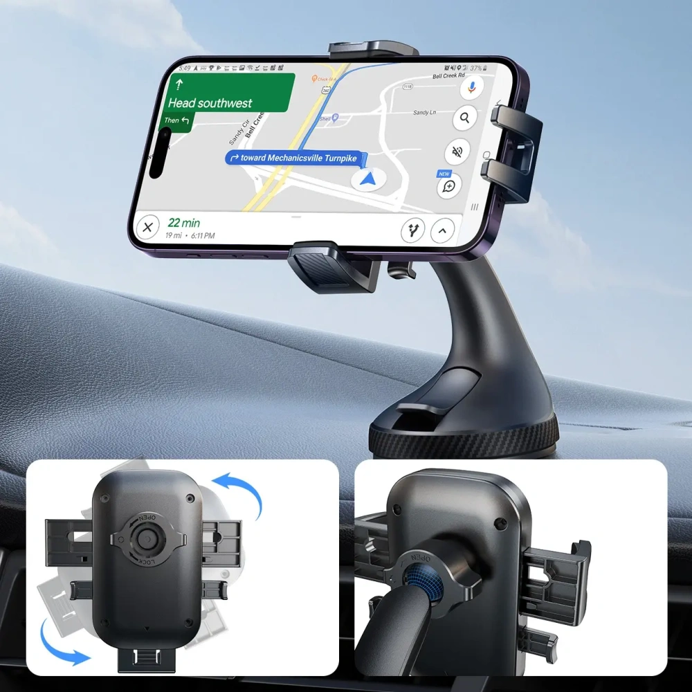 Hurtownia GSM - Joyroom suport pentru parbriz auto JR-OK6 negru - JYR1054 - {ean13} - Hurt