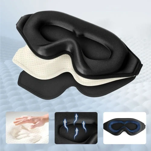 Opaska na oczy do spania Tech-Protect Eyeshade Sleep Mask Matte Black