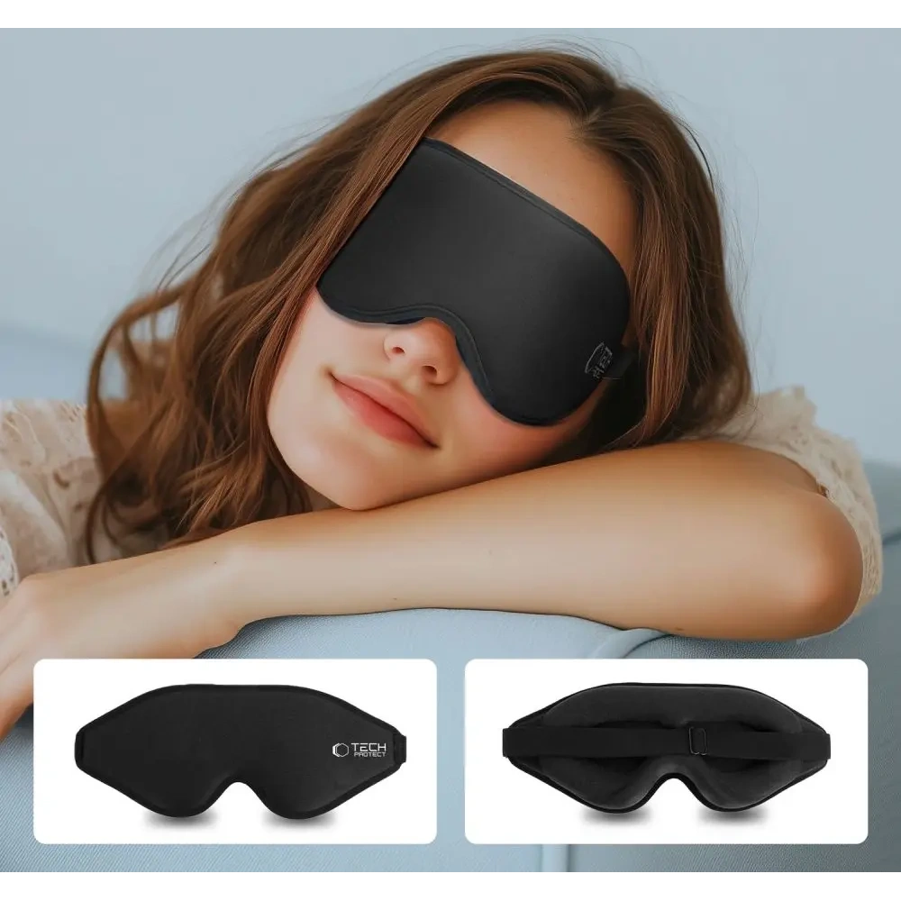 Hurtownia GSM - Opaska na oczy do spania Tech-Protect Eyeshade Sleep Mask Matte Black - THP3282 - {ean13} - Hurt