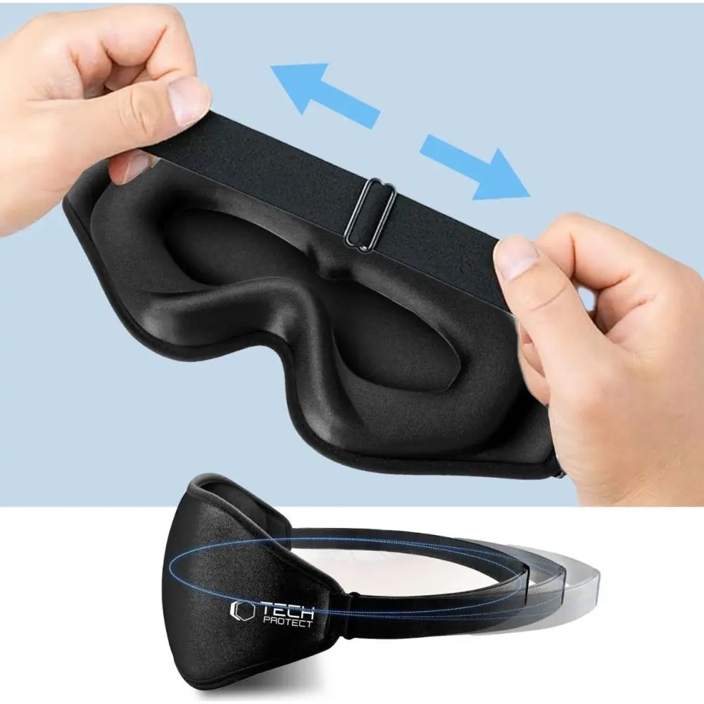 Hurtownia GSM - Tech-Protect Masca de somn cu protecție oculară Negru Mat - THP3282 - {ean13} - Hurt