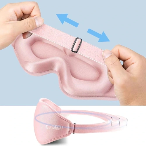 Opaska na oczy do spania Tech-Protect Eyeshade Sleep Mask Baby Pink