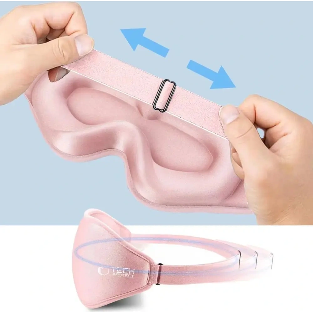 Hurtownia GSM - Opaska na oczy do spania Tech-Protect Eyeshade Sleep Mask Baby Pink - THP3283 - {ean13} - Hurt