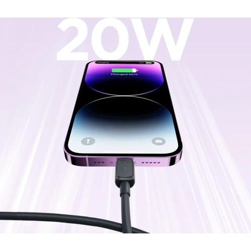 Kabel Joyroom Multi-Color Series A14 USB-C / Lightning 20W 1.2m czarny