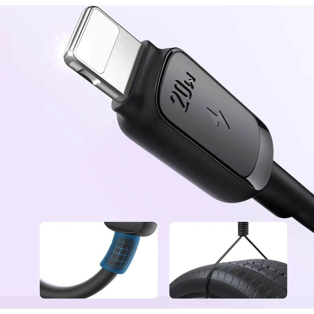 Hurtownia GSM - Kabel Joyroom Multi-Color Series A14 USB-C / Lightning 20W 1.2m czarny - JYR1056 - {ean13} - Hurt